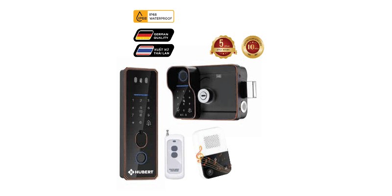 Khóa cửa cổng điện tử Hubert HB CCI5 EU Face ID chống nước IP68