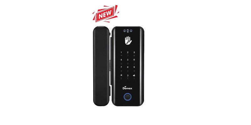Khóa vân tay cửa kính Demax EL900 BL Face ID 3D