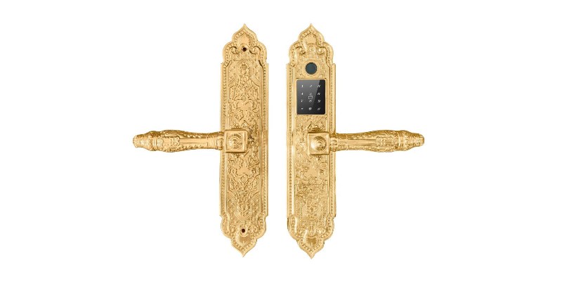 Khóa cửa tân cổ điển Demax EL350 24k Gold